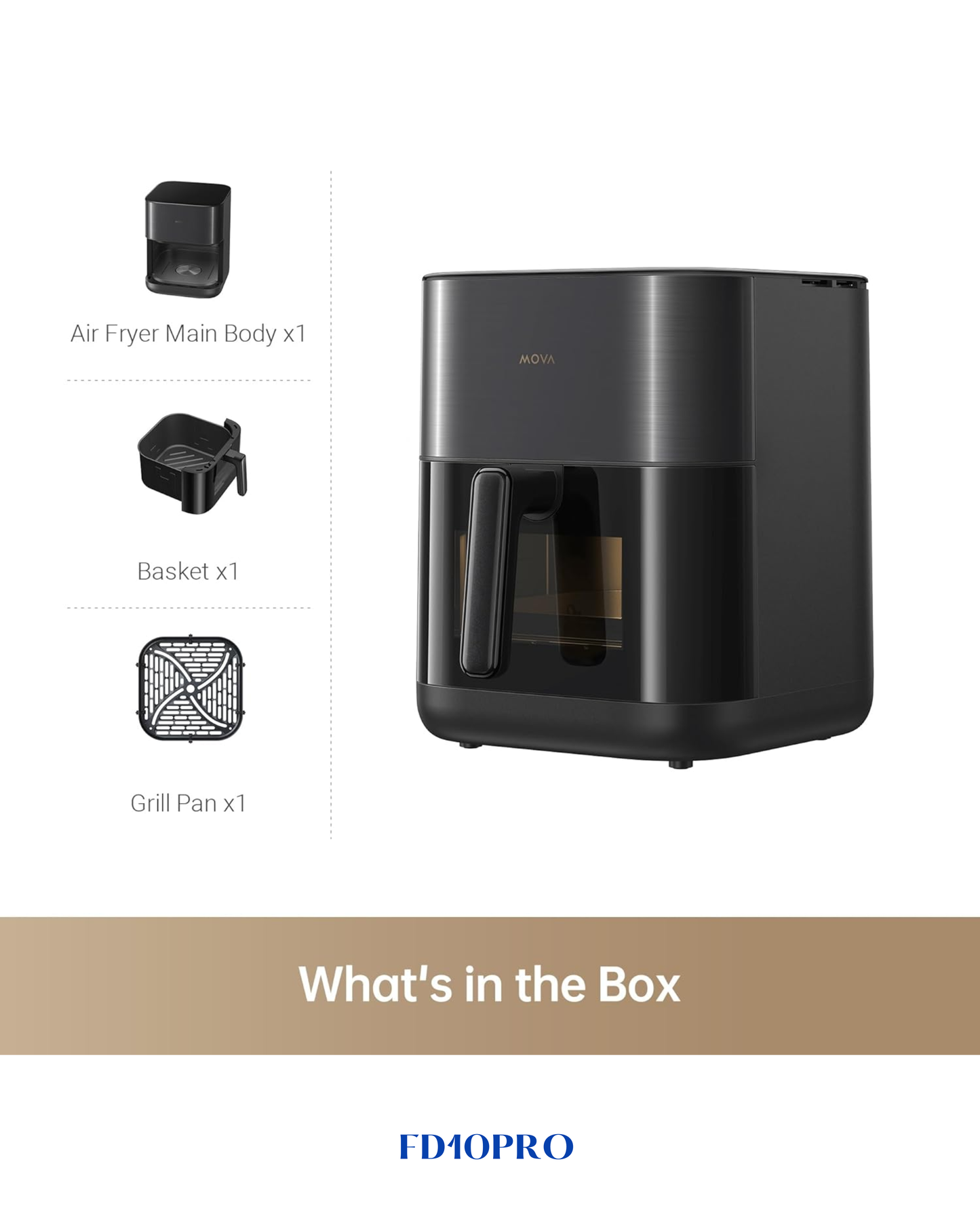 MOVA FD10 PRO AIR FRYER 1700W 6.5L