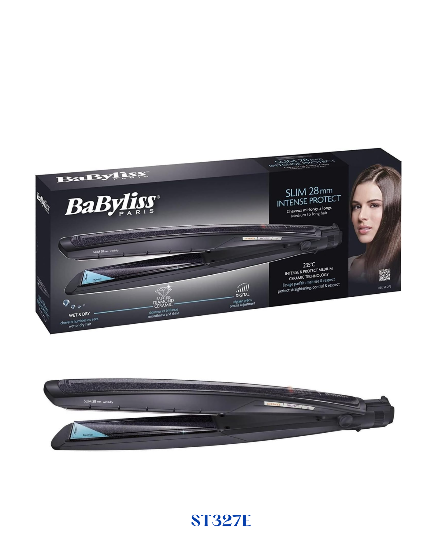 مكواة فرد الشعر BABYLISS انتنس بروتكت ديموند سيراميك