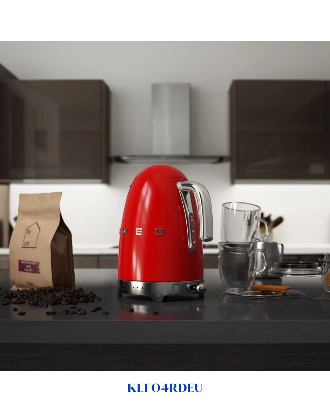 SMEG STYLE ELECTRIC KETTLE PASTEL RED 1.7L