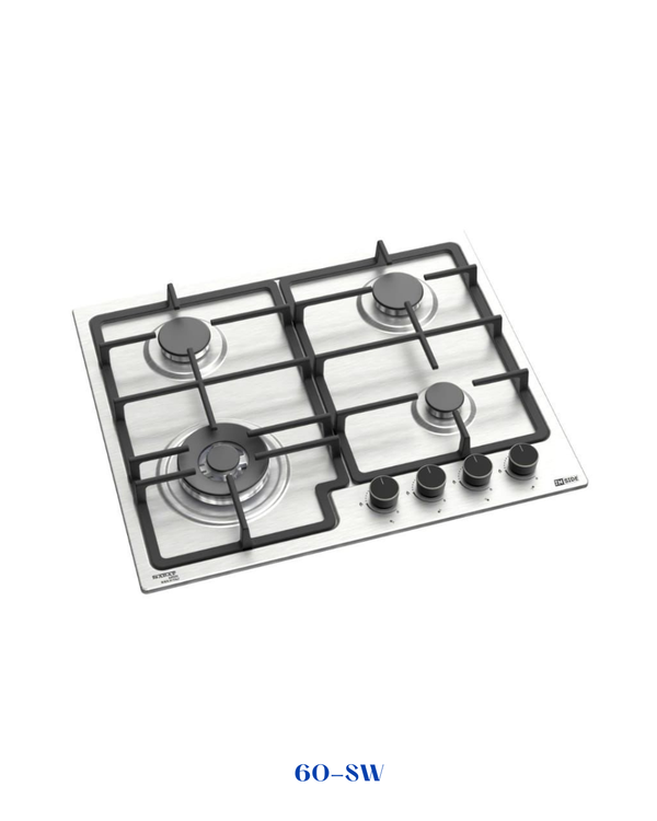 INSIDE BUILT-IN GAS HOB 4 BURNERS 60 CM INOX