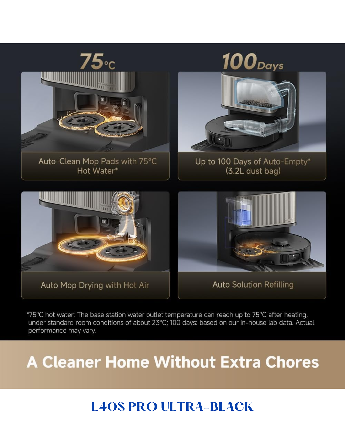 DREAME L40S PRO ULTRA ROBOT VACUUM – BLACK