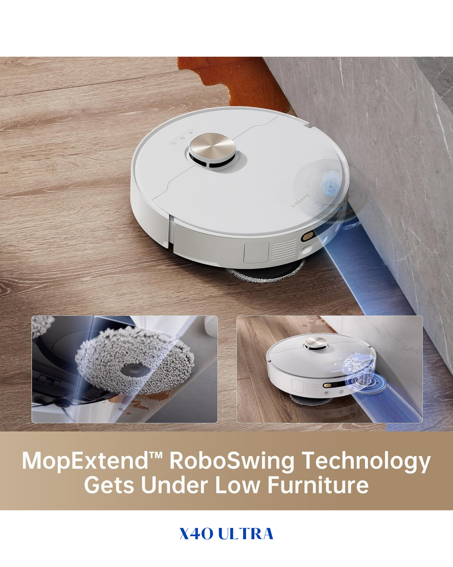 DREAME X40 ULTRA ROBOT VACUUM AND MOP – WHITE