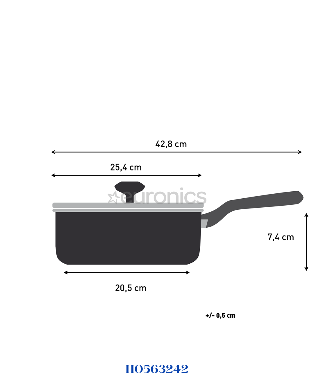 TEFAL SO'LIGHT DEEP FRYPAN WITH LID, 24CM