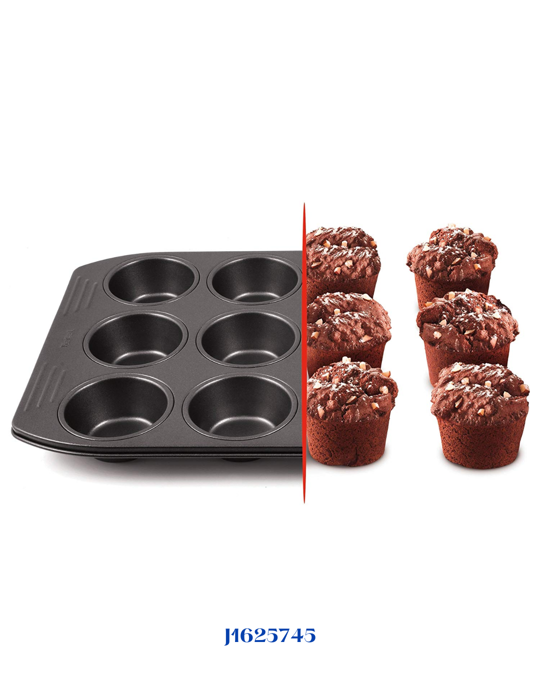 TEFAL EASY GRIP 12 MUFFINS TRAY, 26.5 X 39.5 CM