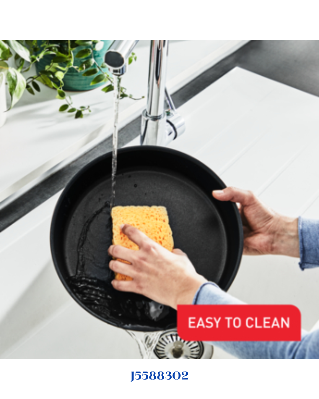 TEFAL BLACK STONE FLUTED TART, 27 CM