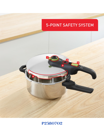 TEFAL SECURE TRENDY PRESSURE COOKER 6L
