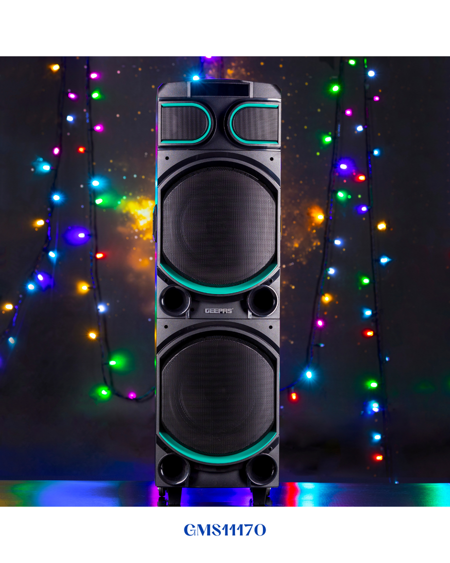GEEPAS RECHARGEABLE PROFESSIONAL SPEAKER, 80000W PMPO​