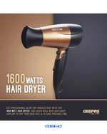 GEEPAS  MINI HAIR DRYER WITH FOLDABLE HANDLE 1600W