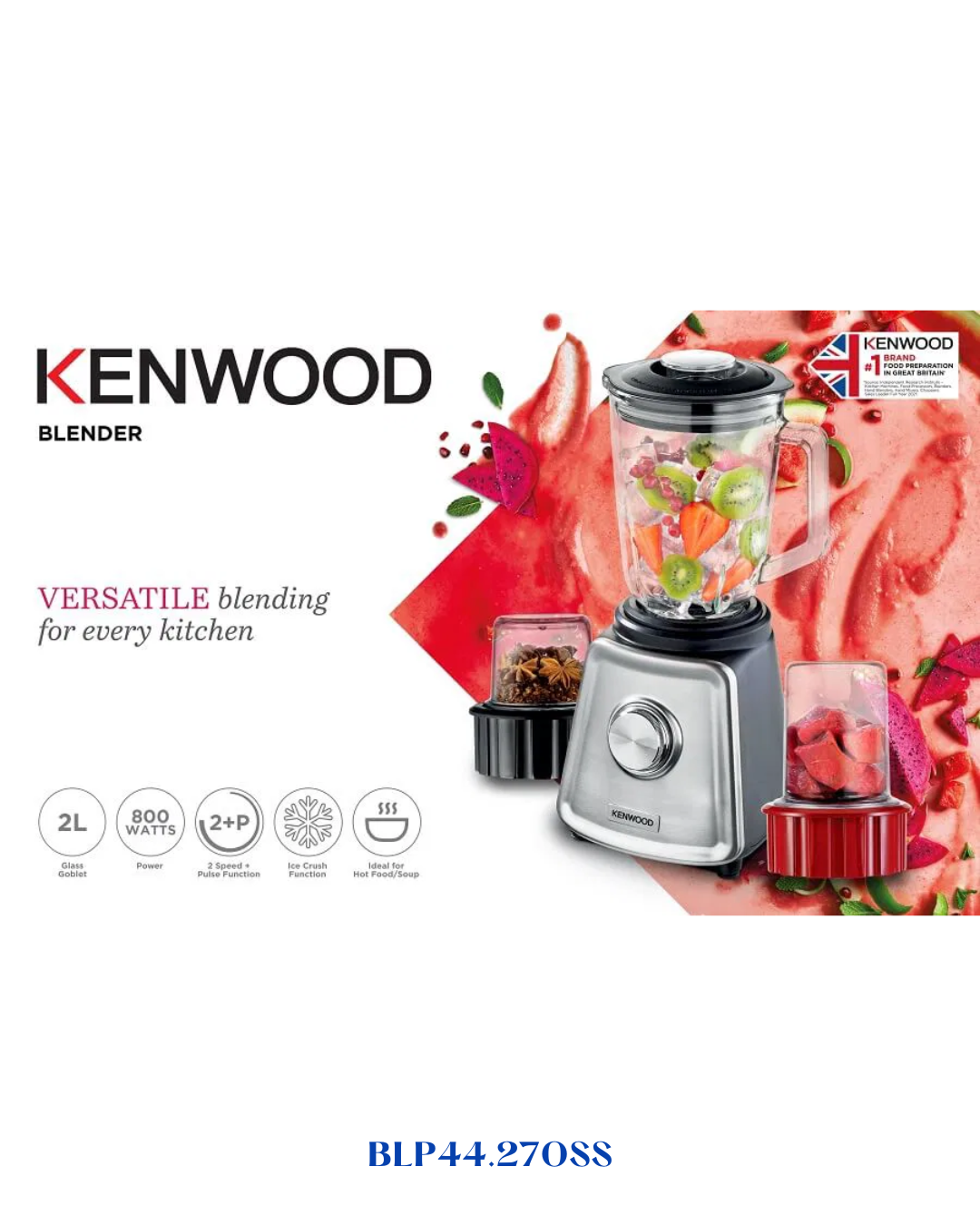 KENWOOD GLASS BLENDER 800W 2L