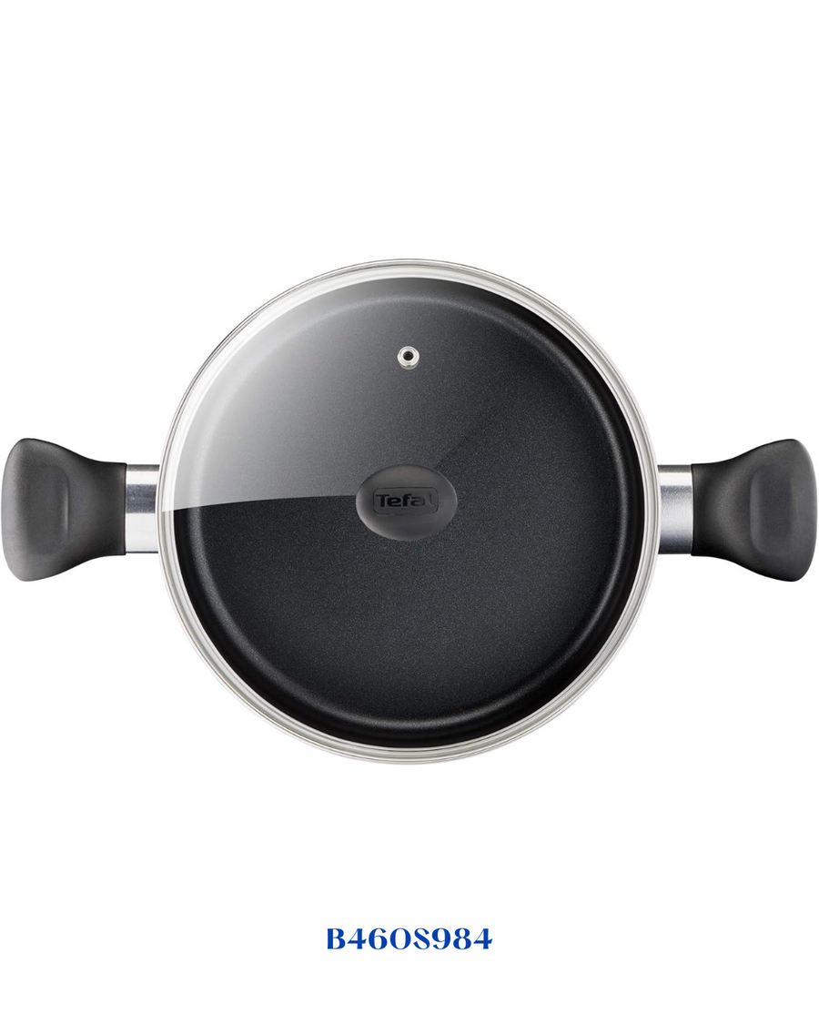 TEFAL SUPER COOK 9 PC SET, NON-STICK, THERMO-SIGNAL, RED