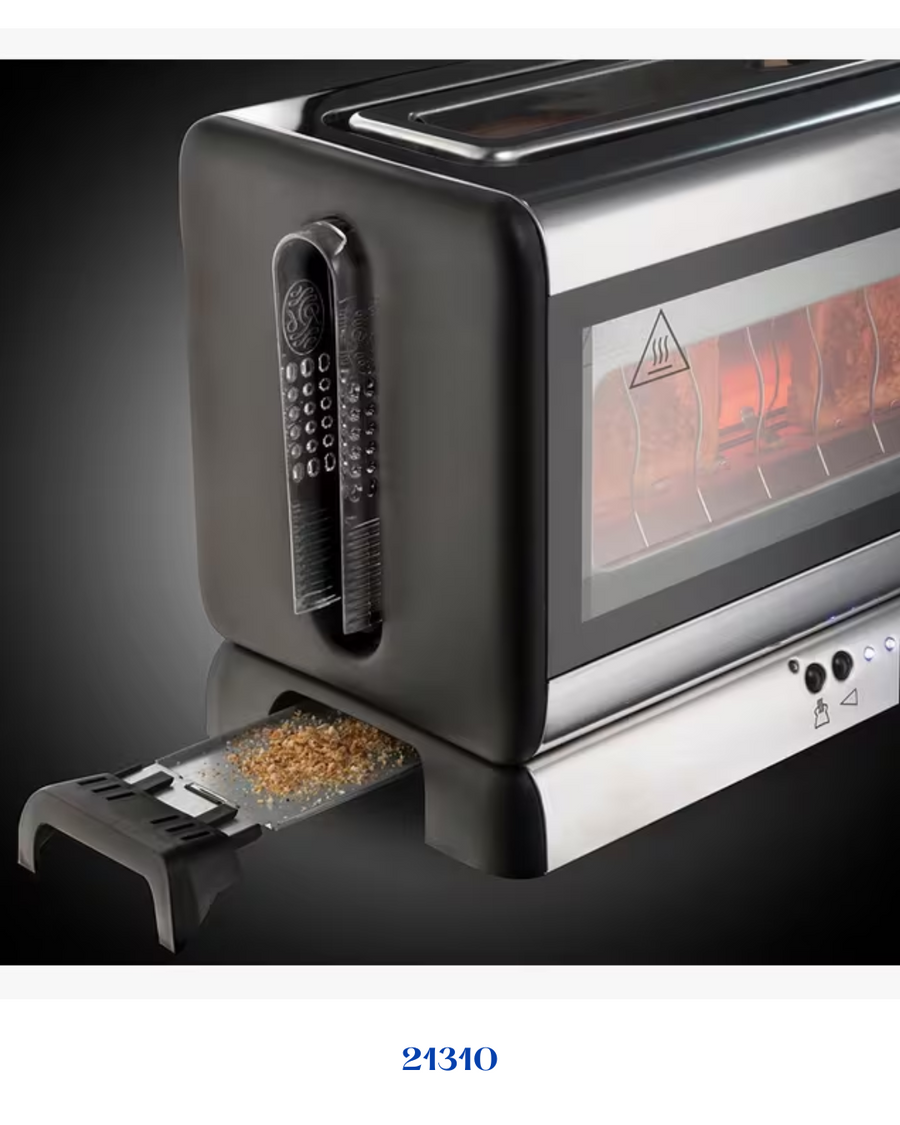 RUSSELL HOBBS 21310 GLASS LINE 2 SLICE TOASTER - 980W