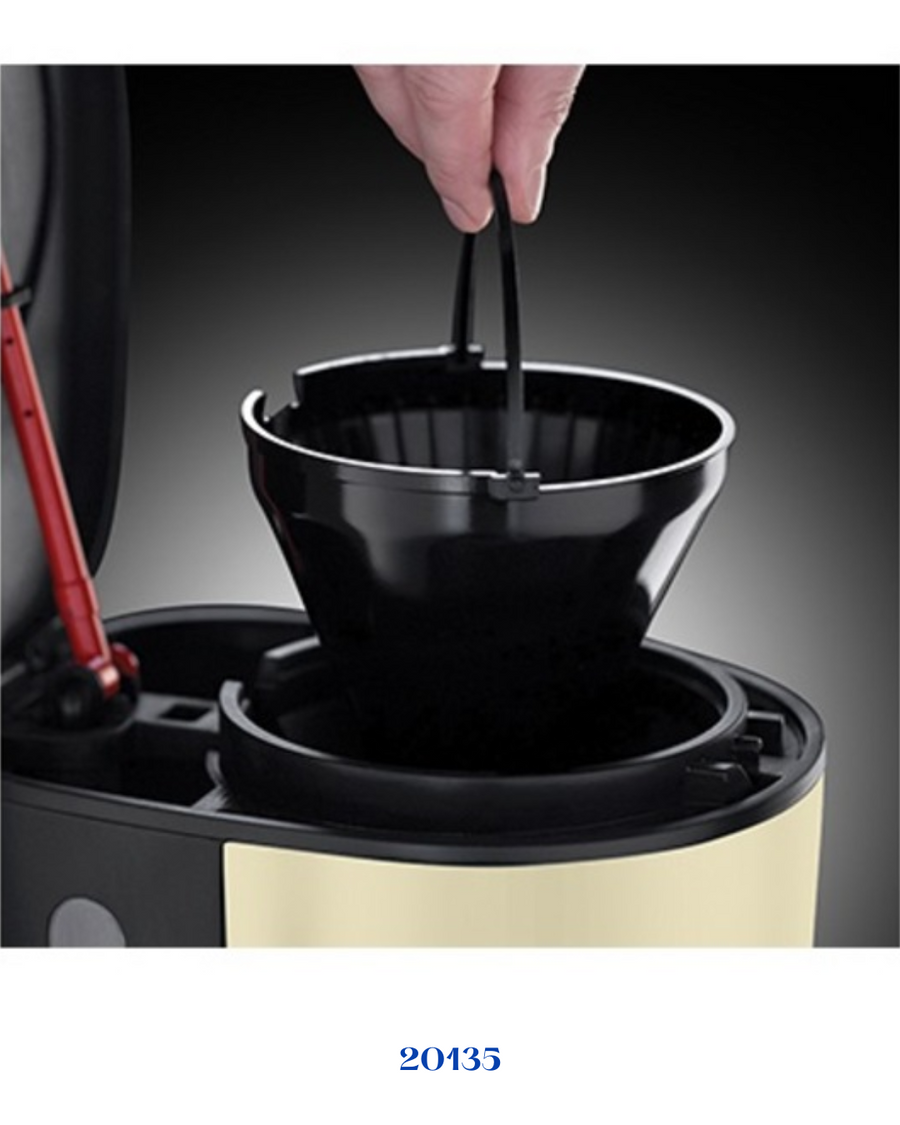 RUSSELL HOBBS COLOURS PLUS+ CREAM COFFEE MAKER 1000W 1.25L