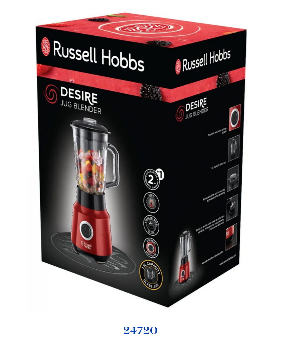 RUSSELL HOBBS DESIRE JUG GLASS BLENDER 650W 1.5L