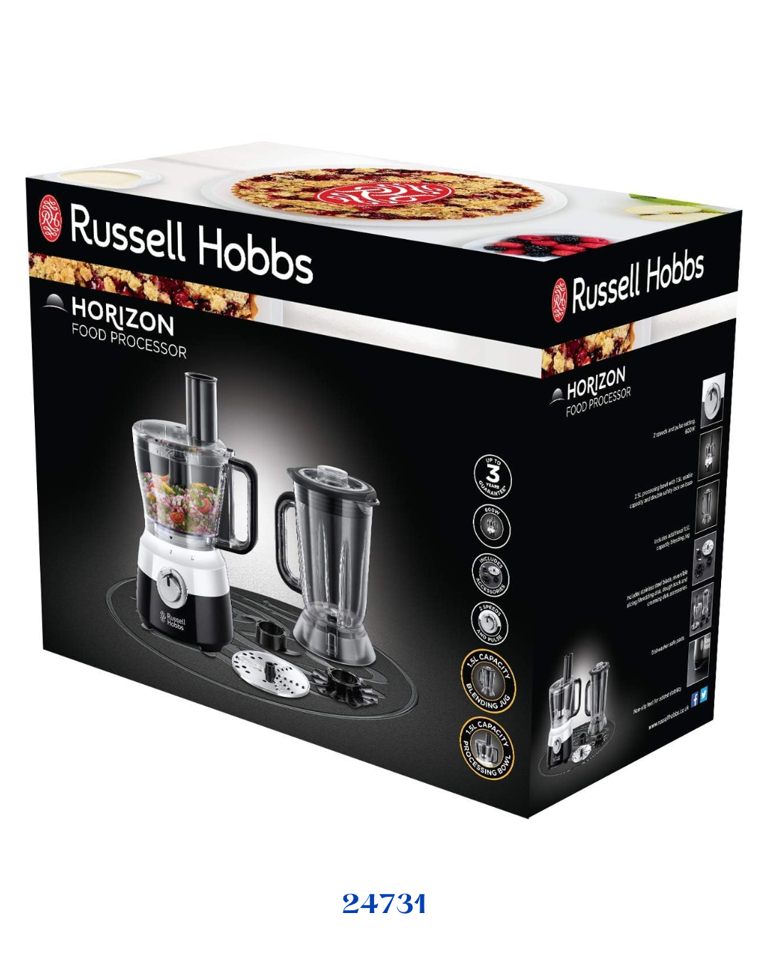 RUSSELL HOBBS HORIZON FOOD PROCESSOR 600W 2.5L