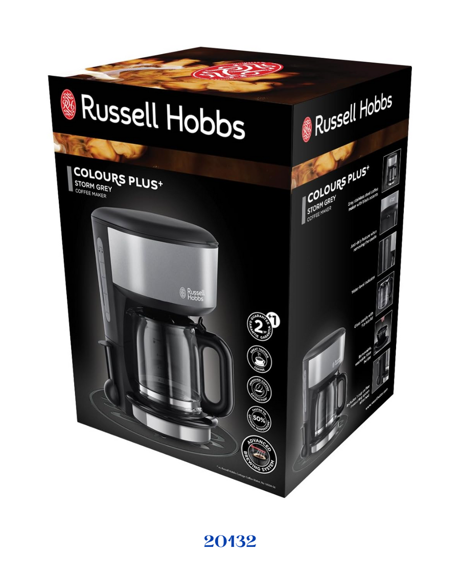 RUSSELL HOBBS STORM GREY COFFEE MAKER 1000W 1.25L​