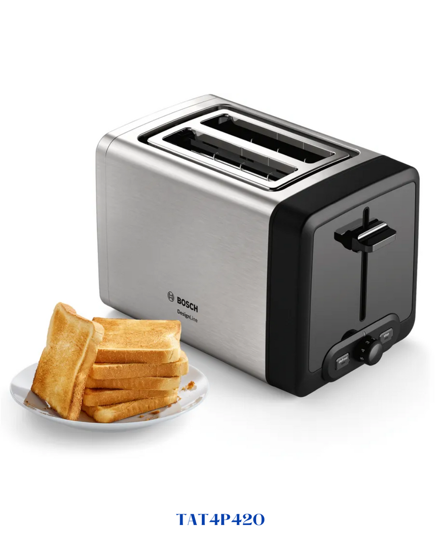 BOSCH  COMPACT TOASTER DESIGNLINE STAINLESS STEEL 820-970W​