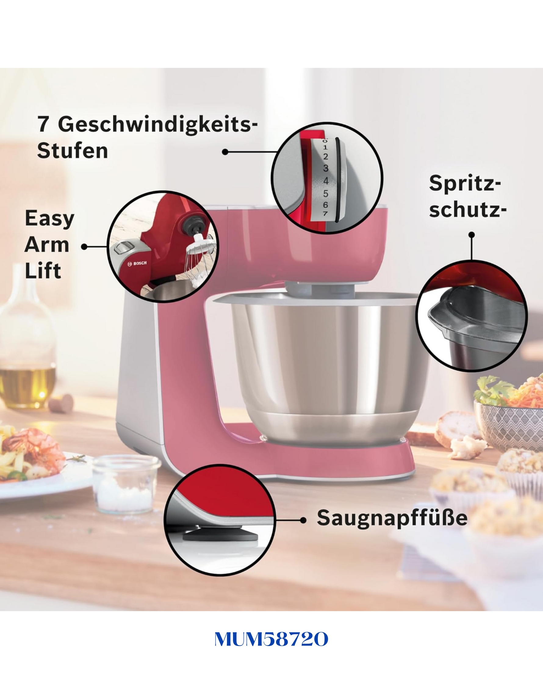 BOSCH KITCHEN MACHINE MUM 5 1000 W-3.9 L-  ماكينة المطبخ بوش