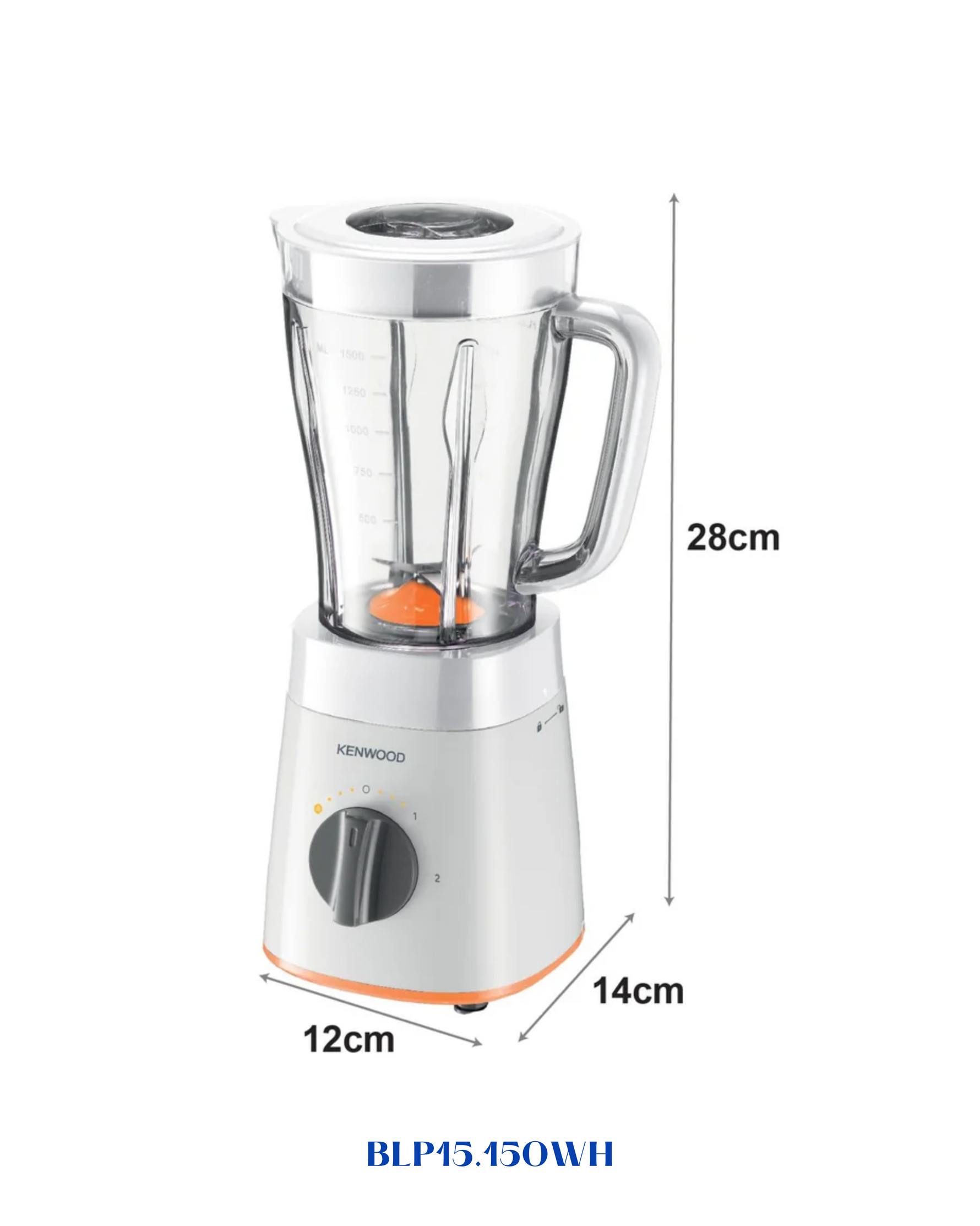 KENWOOD - BLASTIC BLENDER WITH MILL WHITE 500W-1.5L