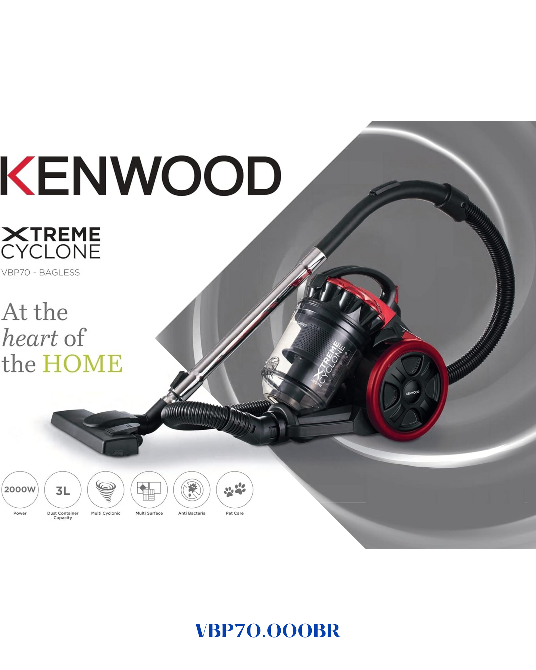 KENWOOD   CYCLONE BAGLESS VACUUM 2000W