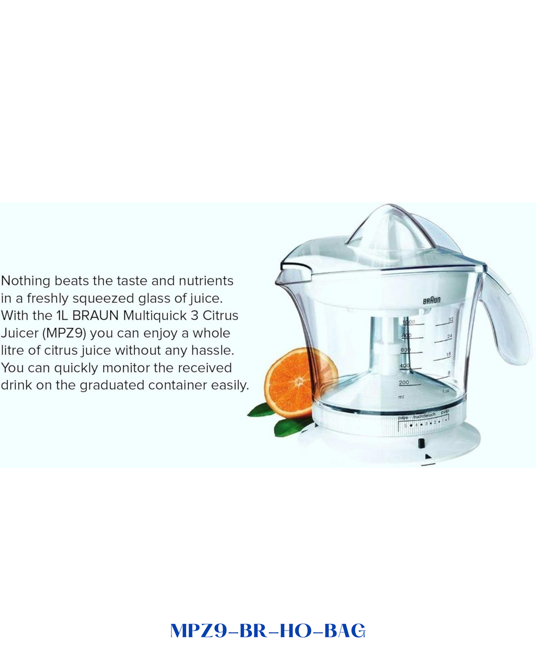 BRAUN CITRUS JUICER 20W