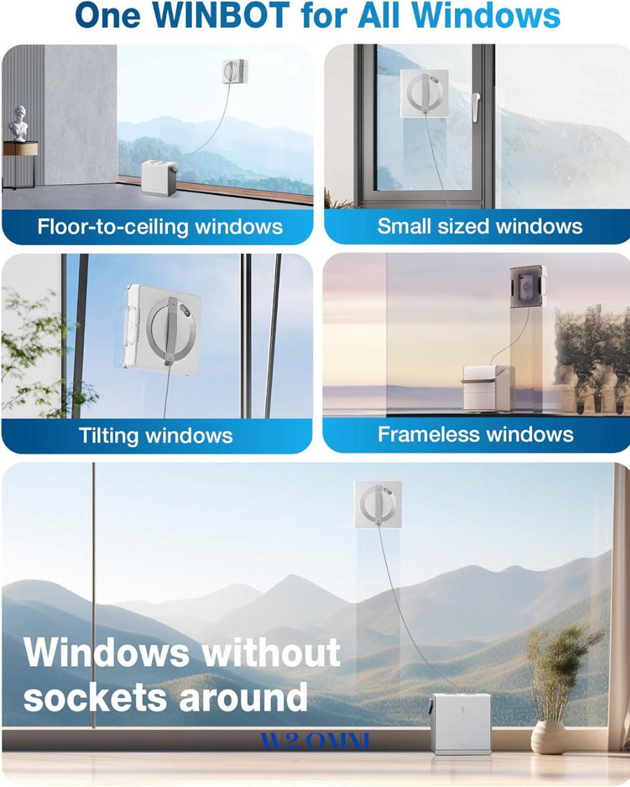 ECOVACS WINBOT W2 PRO OMNI WINDOW CLEANING ROBOT