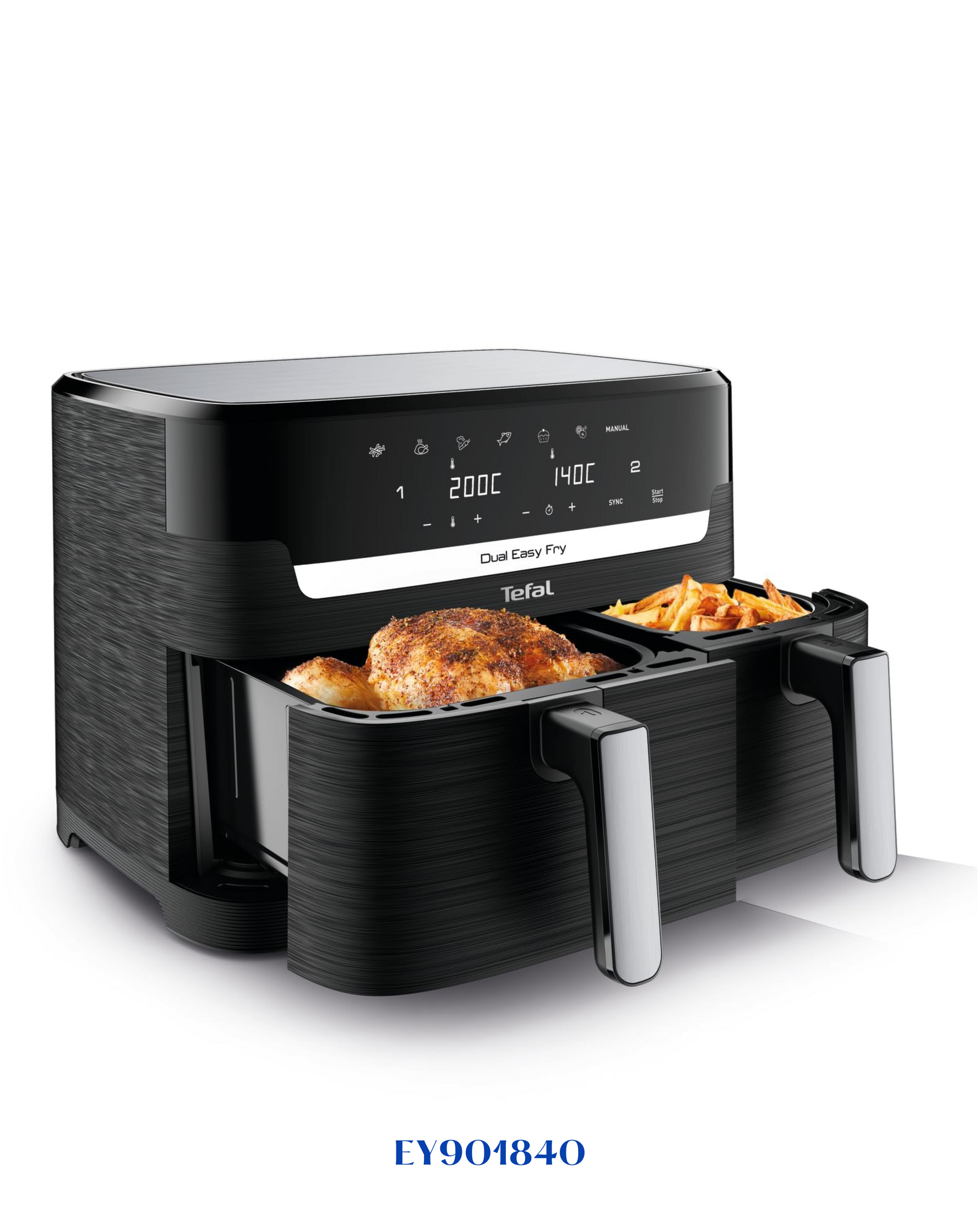 TEFAL DUAL EASY FRY AIR FRYER 2700 W 8.3 L