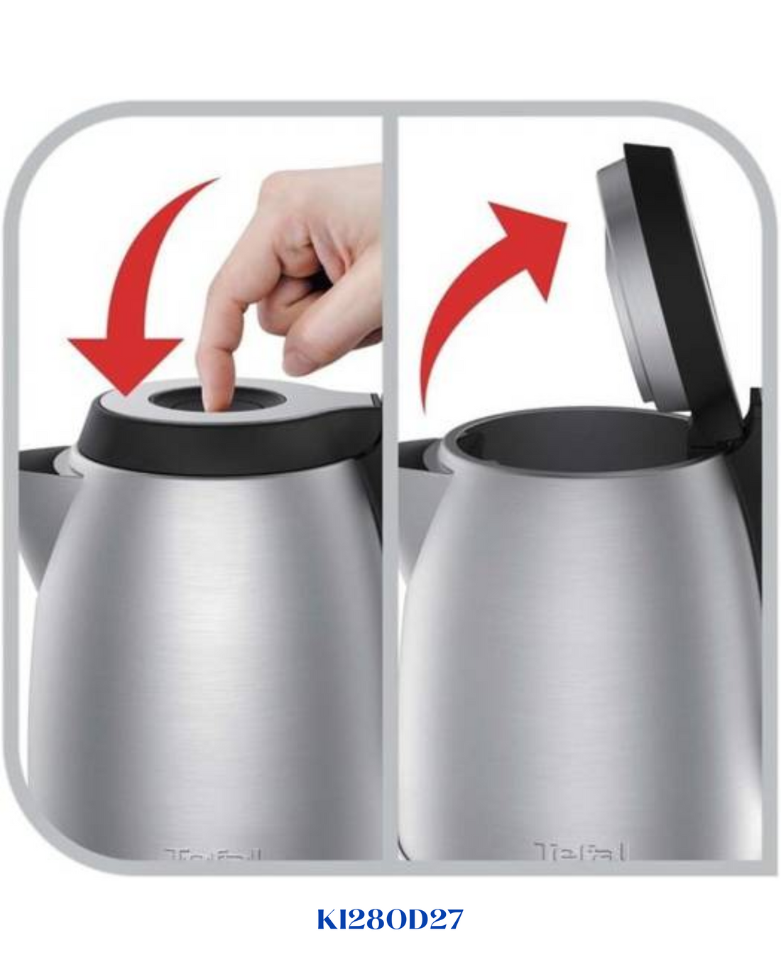 TEFAL ELEMENT STAINLESS STEEL KETTLE 1.7L