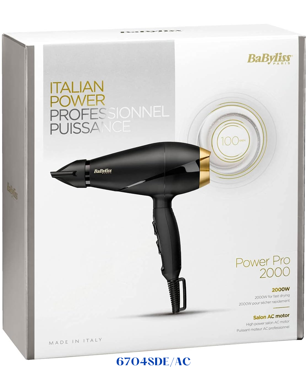 BABYLISS POWER PRO 2000 HAIR DRYER 2000W