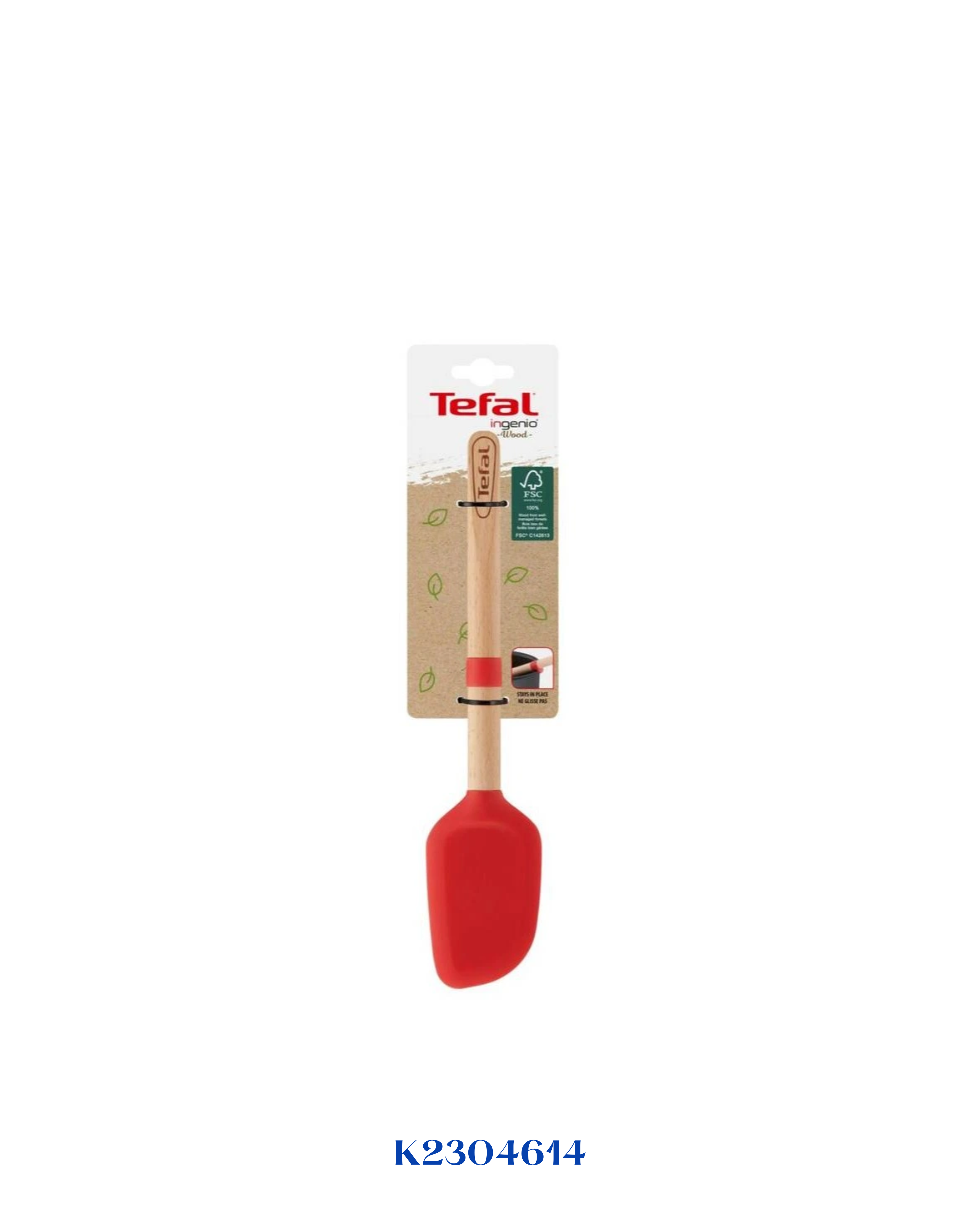 TEFAL INGENIO WOOD BLADE SPATULA 29.5CM- مبسط بشفرة تيفال