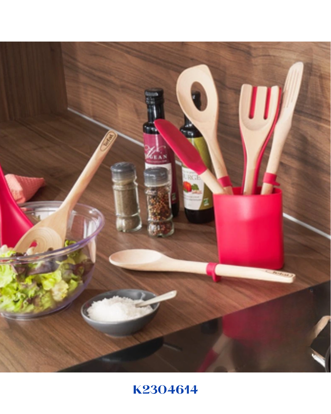 TEFAL INGENIO WOOD BLADE SPATULA 29.5CM- مبسط بشفرة تيفال