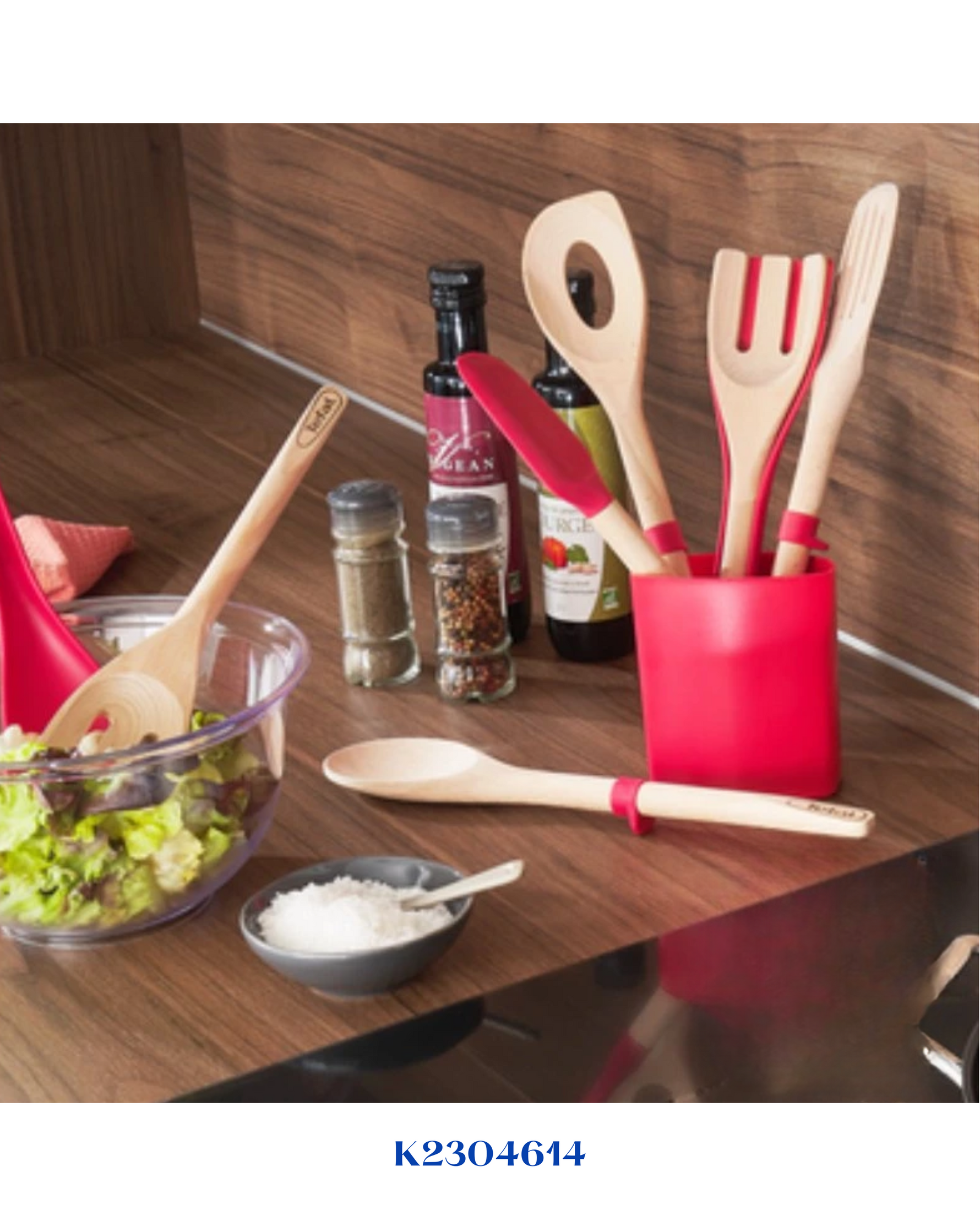 TEFAL INGENIO WOOD BLADE SPATULA 29.5CM- مبسط بشفرة تيفال