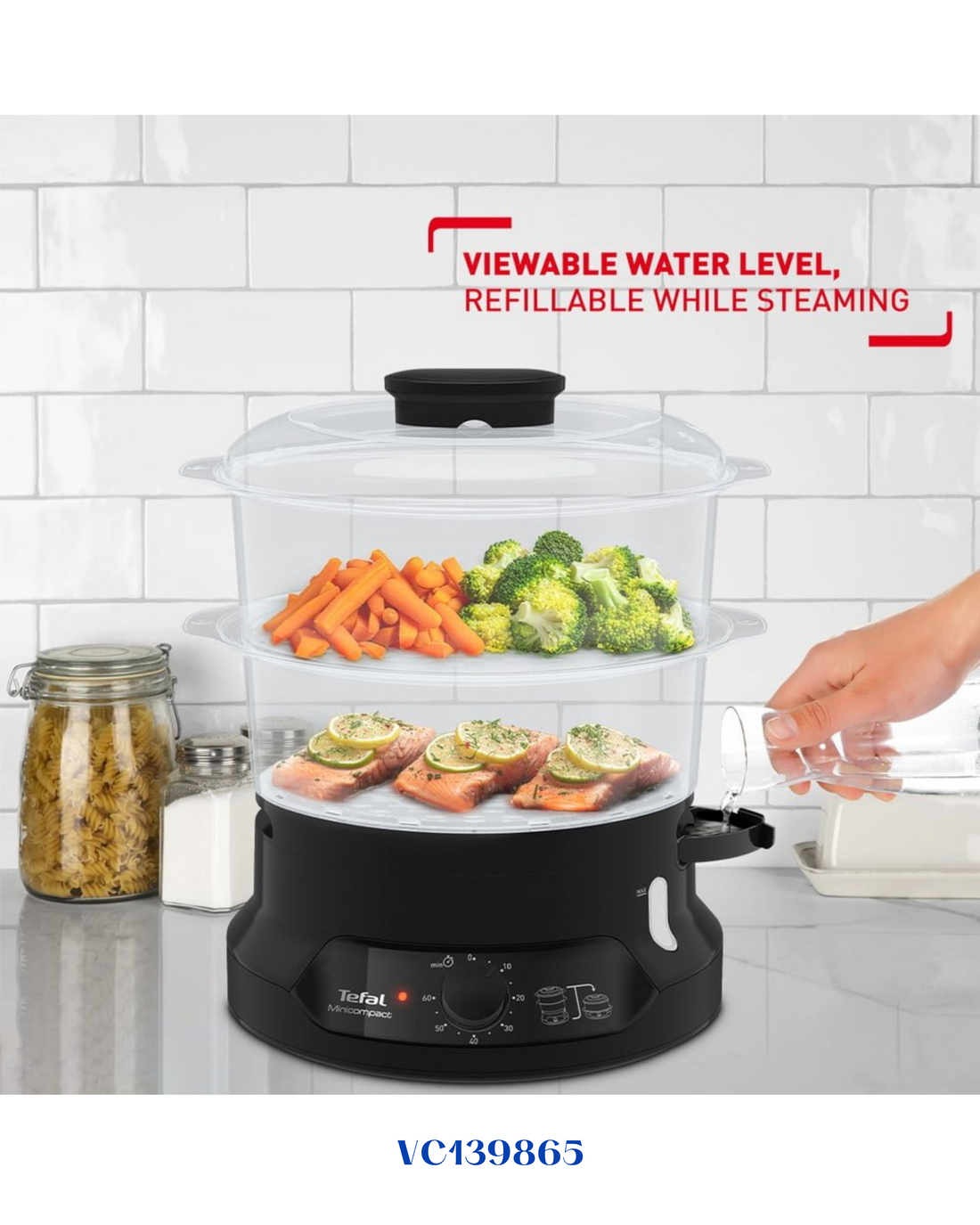 TEFAL MINICOMPACT STEAM COOKER 800W- جهاز طبخ بالبخار