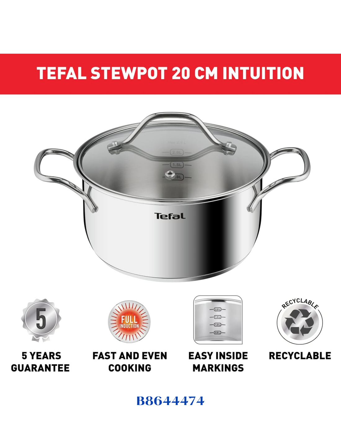 TEFAL STAINLESS STEEL 20CM