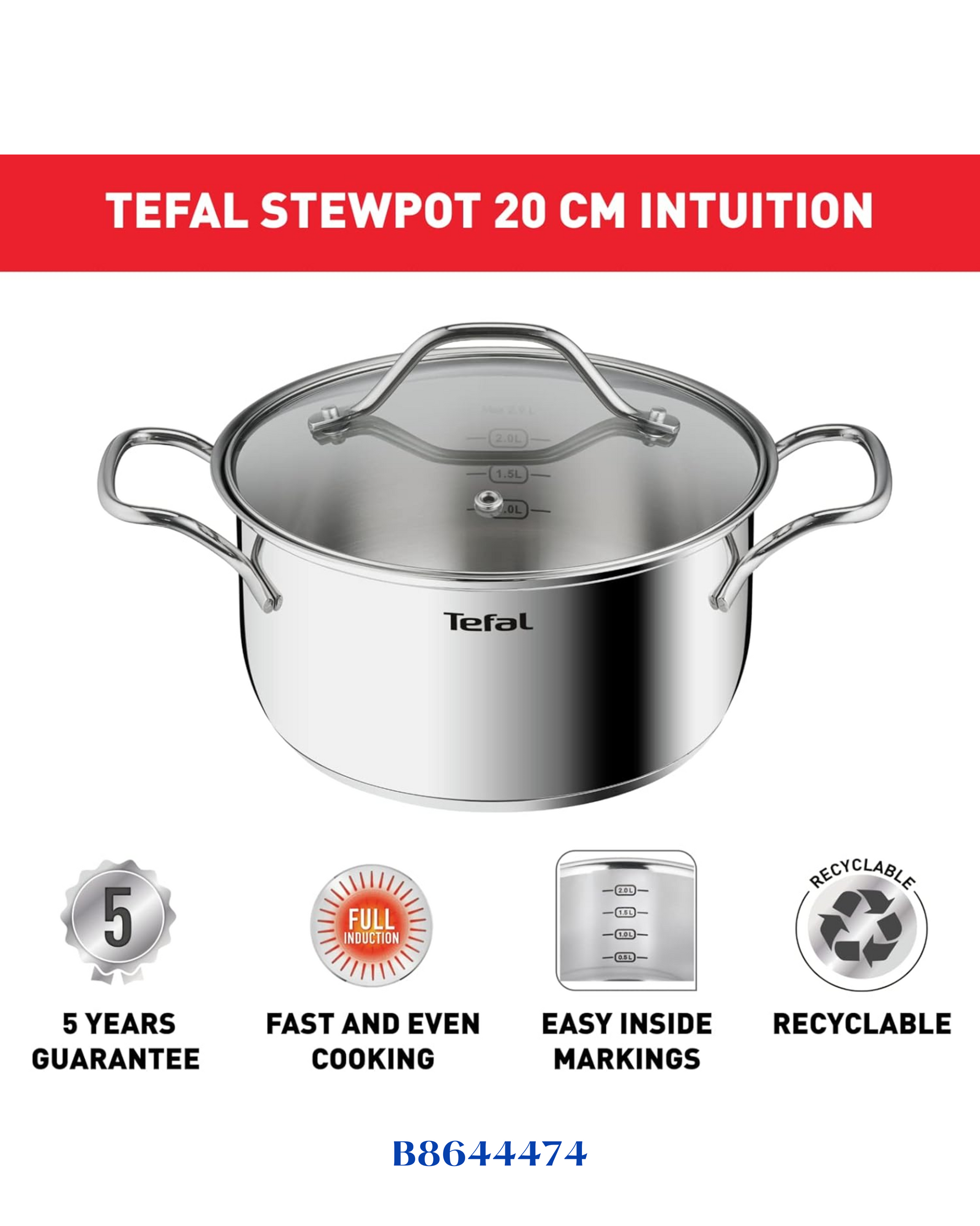 TEFAL STAINLESS STEEL 20CM