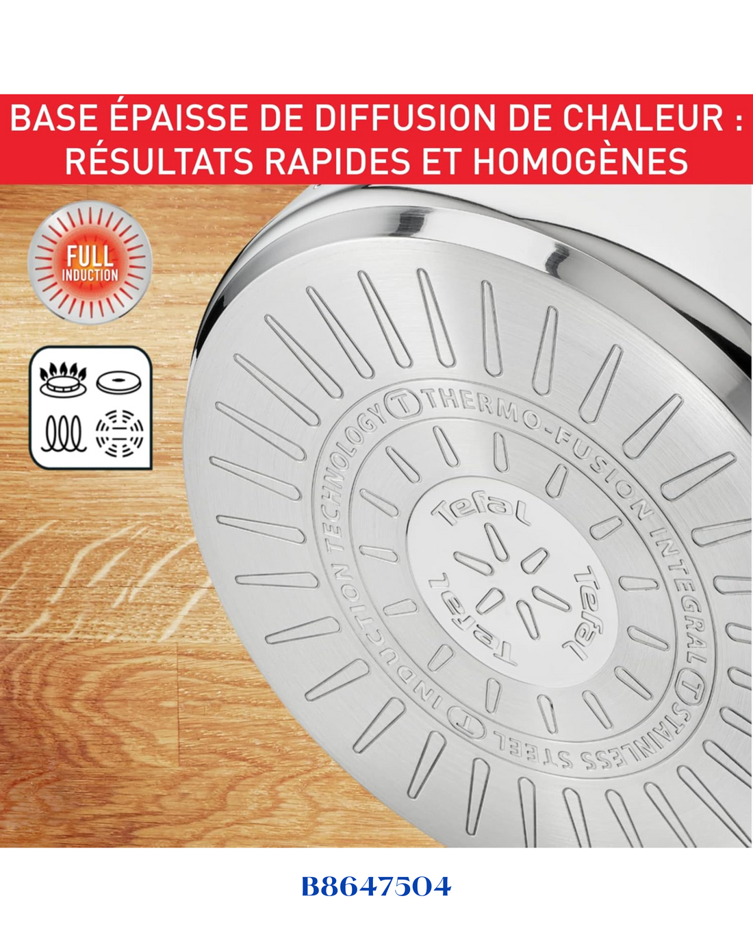 TEFAL STAINLESS STEEL 36CM
