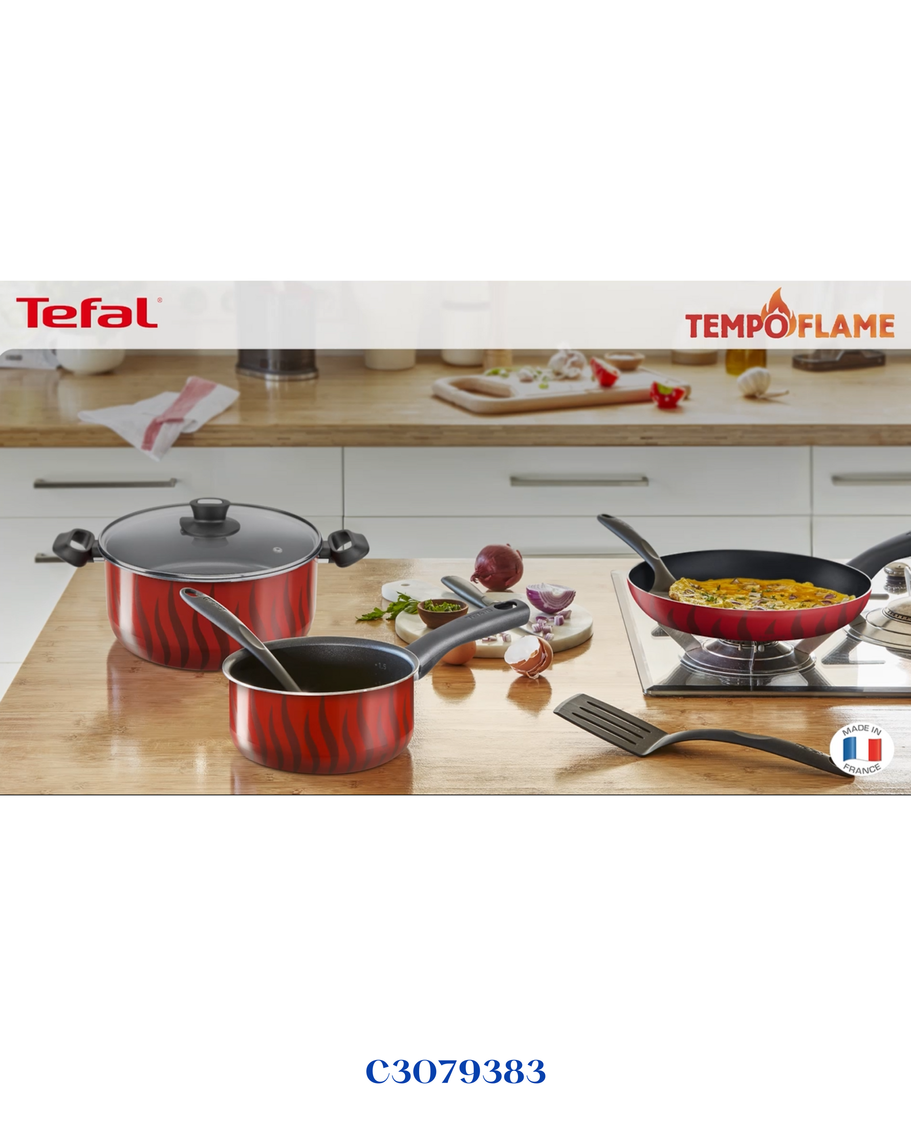 TEFAL TEMPO FLAMME 14 PC SET- سيت تيفال فرنسي