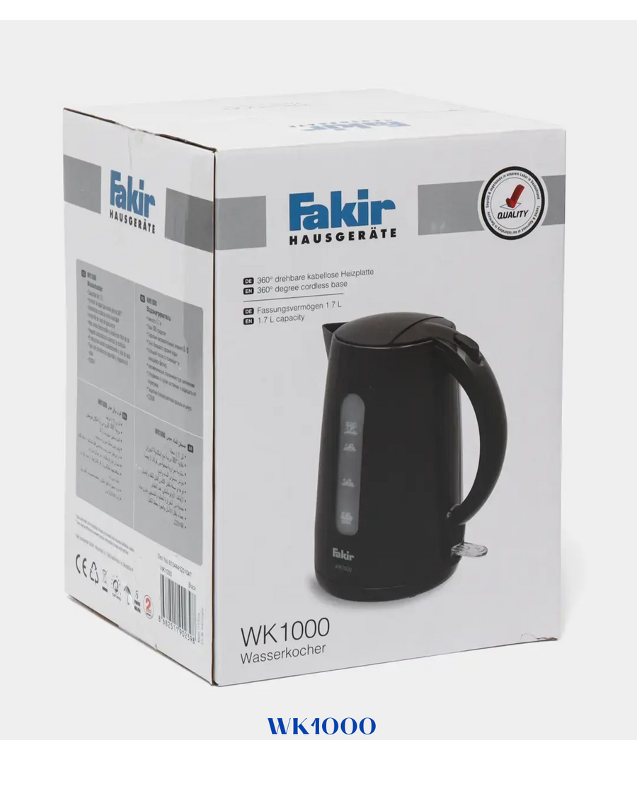 FAKIR ELECTRIC KETTLE BLACK – 2200W – 1.7L​
