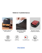FAKIR 2-IN-1 TOAST & WAFFLE MAKER 800W