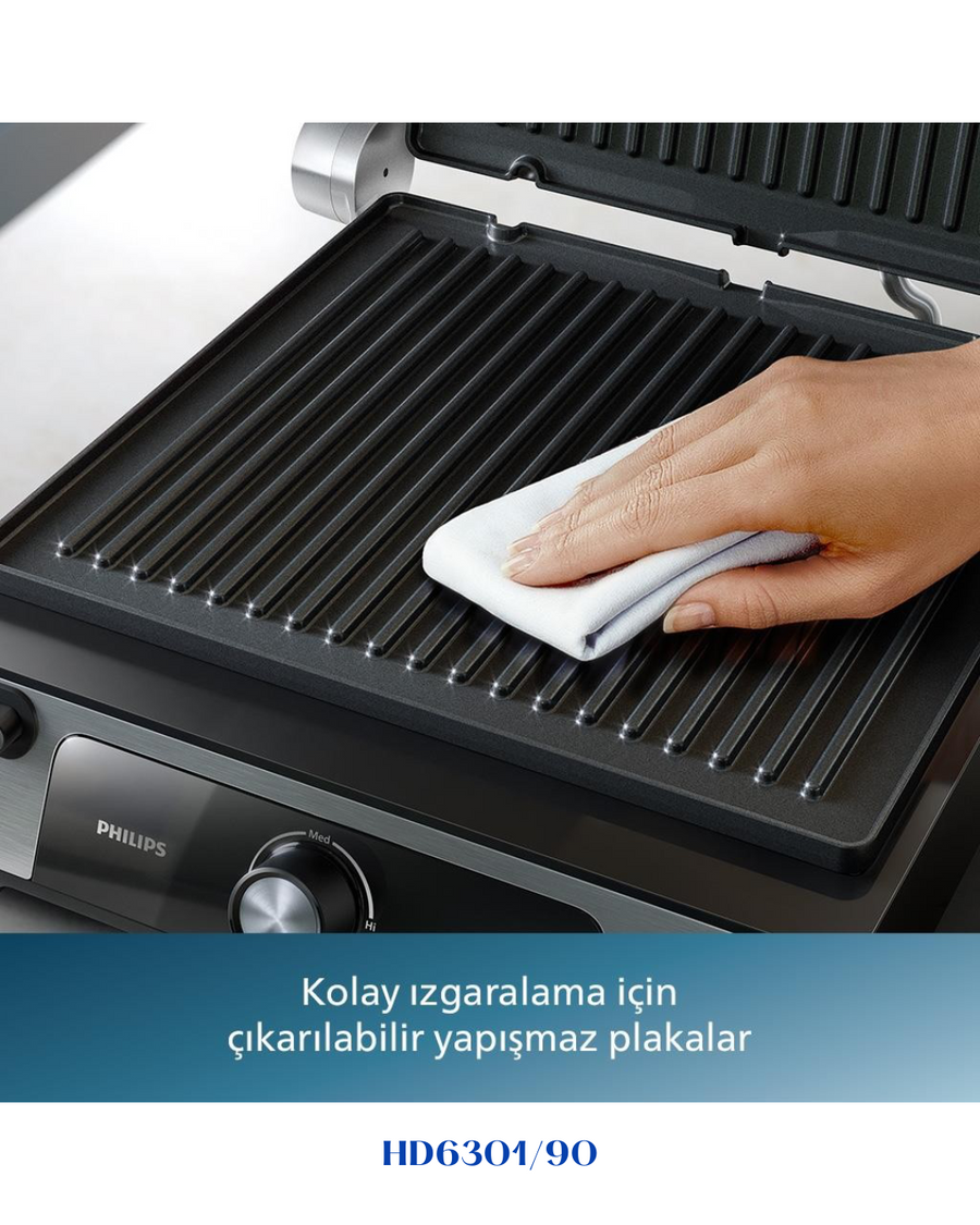 PHILIPS 5000 SERIES CONTACT GRILL HD6301/90