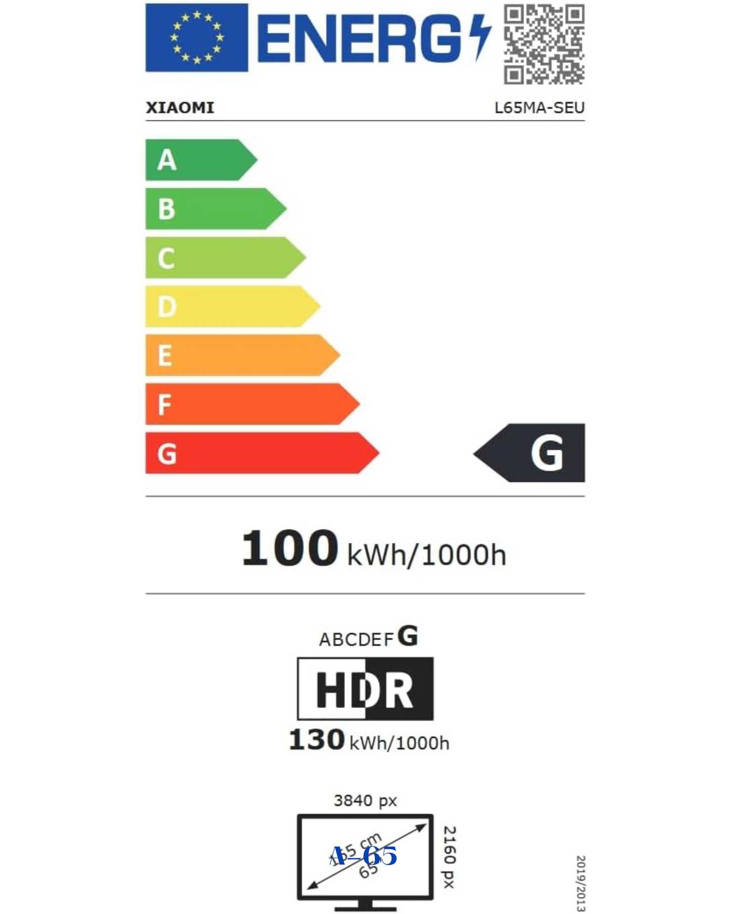 XIAOMI TV A PRO 2025 65″ 4K QLED