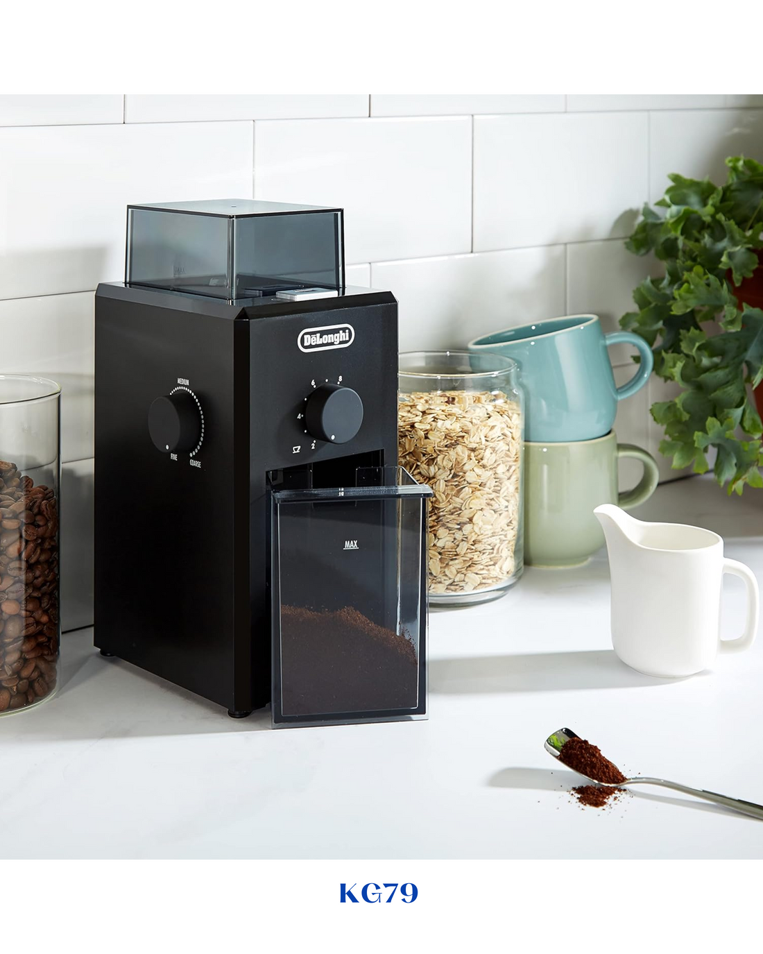 DELONGHI ELECTRIC BURR COFFEE GRINDER – BLACK
