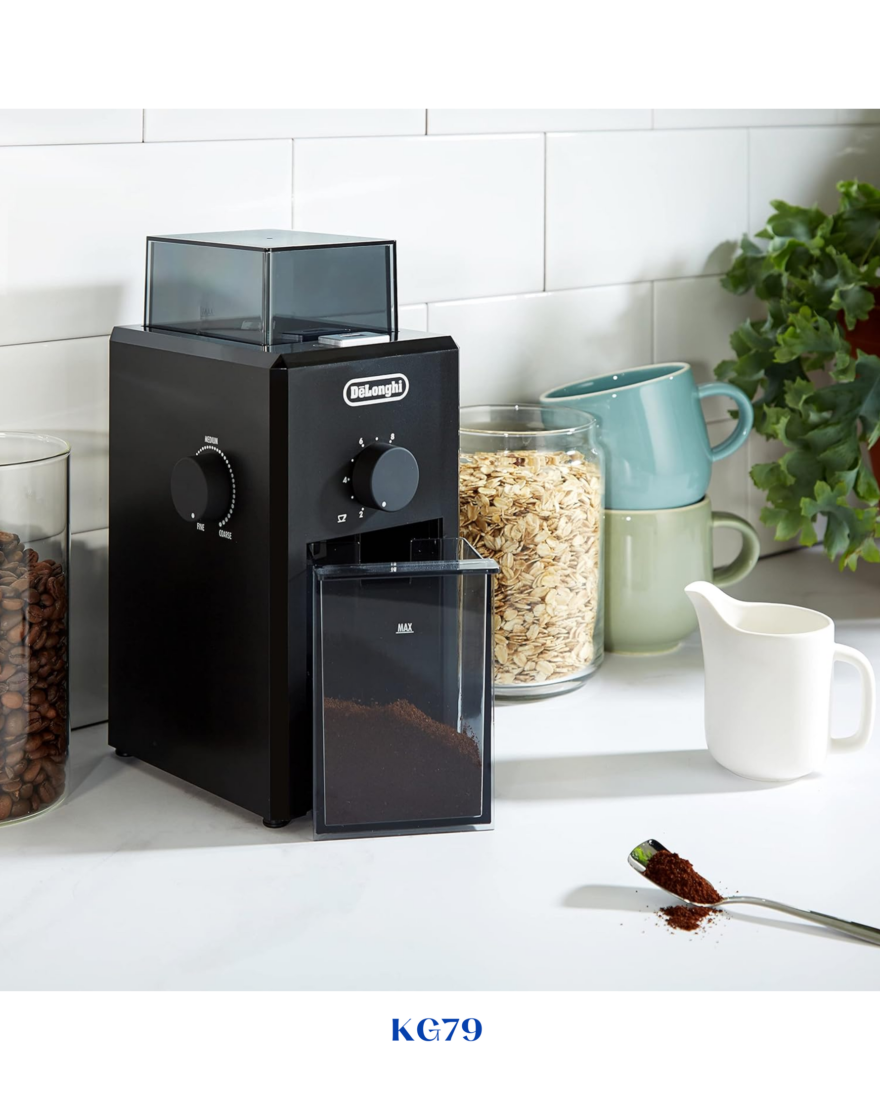 DELONGHI ELECTRIC BURR COFFEE GRINDER – BLACK