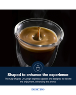 DELONGHI DOUBLE WALL ESPRESSO GLASSES – 90ML