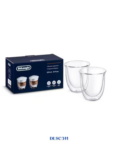 أكواب كابتشينو مزدوجة الجدران من ديلونجي - 270 مل