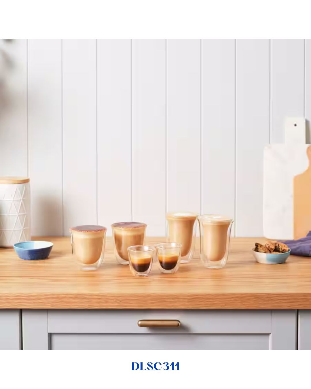 DELONGHI DOUBLE WALL CAPPUCCINO GLASSES – 270ML