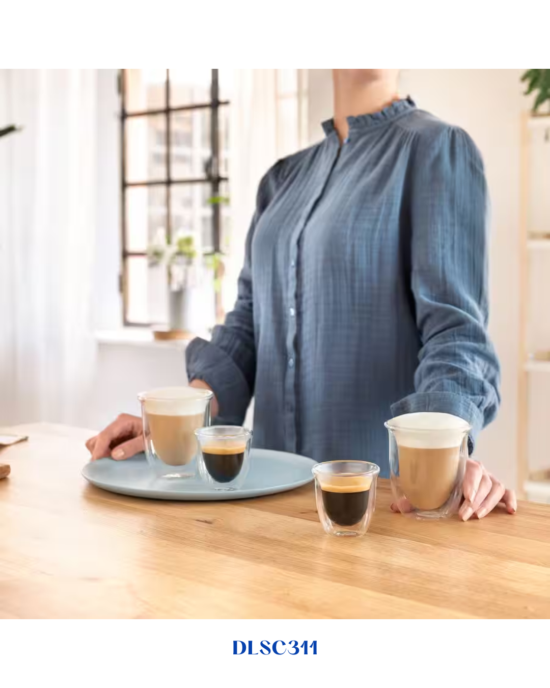 DELONGHI DOUBLE WALL CAPPUCCINO GLASSES – 270ML