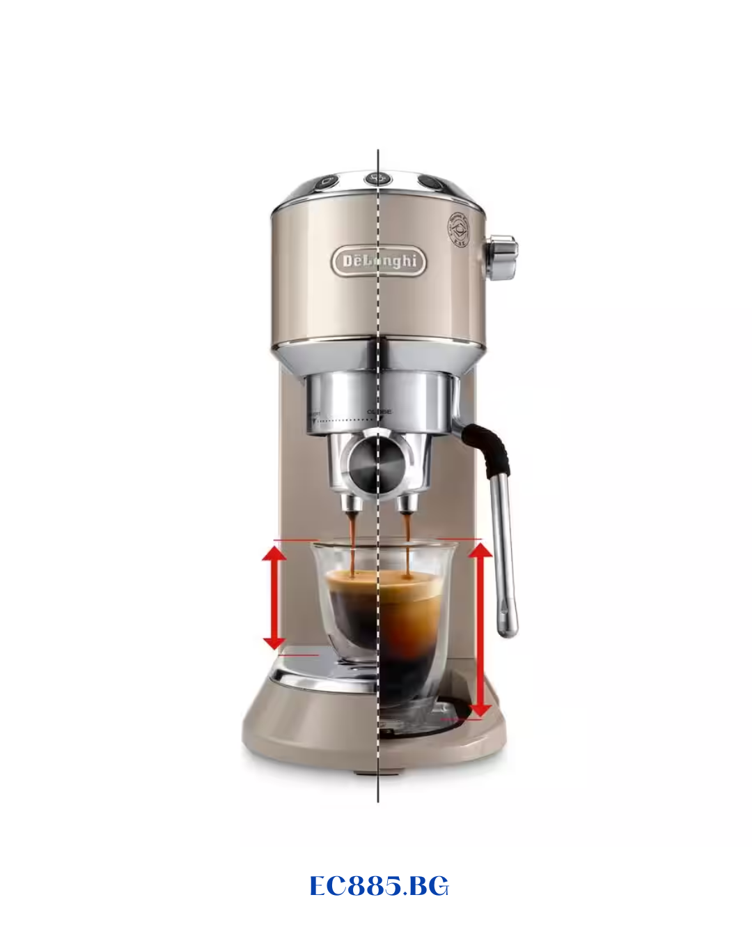DELONGHI DEDICA ARTE ESPRESSO MACHINE – BEIGE GOLD