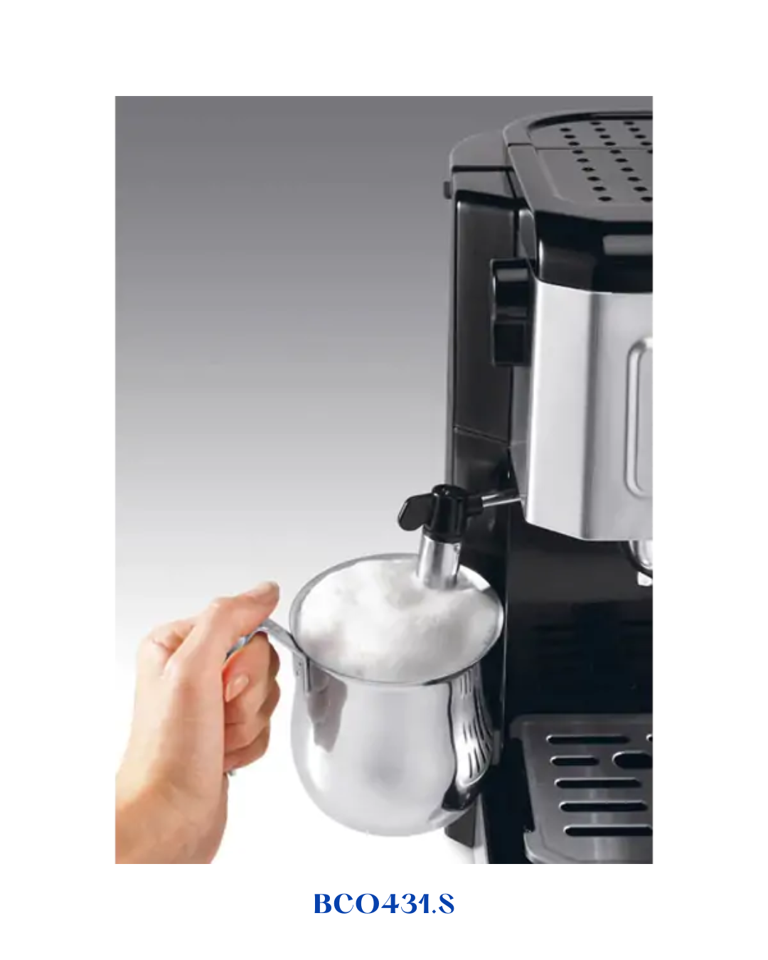 DELONGHI COMBI COFFEE MACHINE – SILVER & BLACK