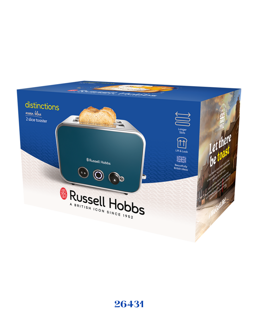 RUSSELL HOBBS DISTINCTIONS 2-SLICE TOASTER - 1600W