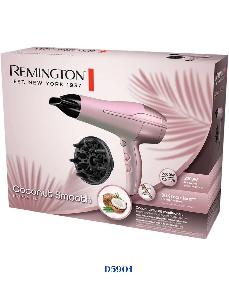 REMINGTON COCONUT SMOOTH HAIR DRYER 2200W